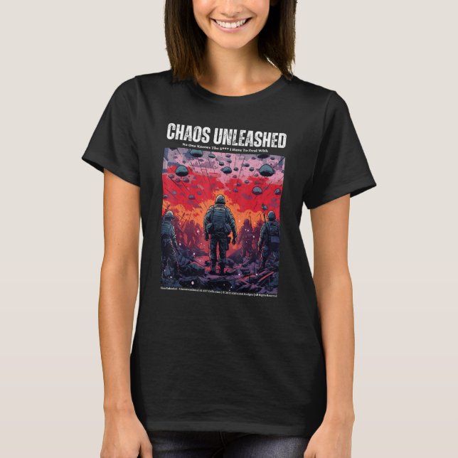 Oöverträffade kaos med Ultimate HD Warzone AI 1 T Shirt (Framsida)