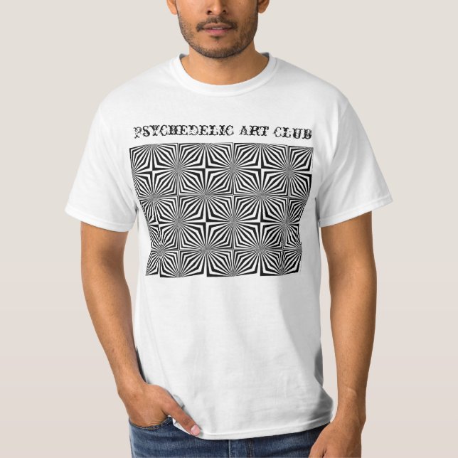 op-art2copy Psychedelic konstklubb T-shirt (Framsida)