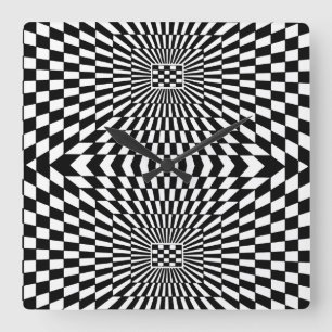 OP -Art #11 på Emporio Moffa Fyrkantig Klocka