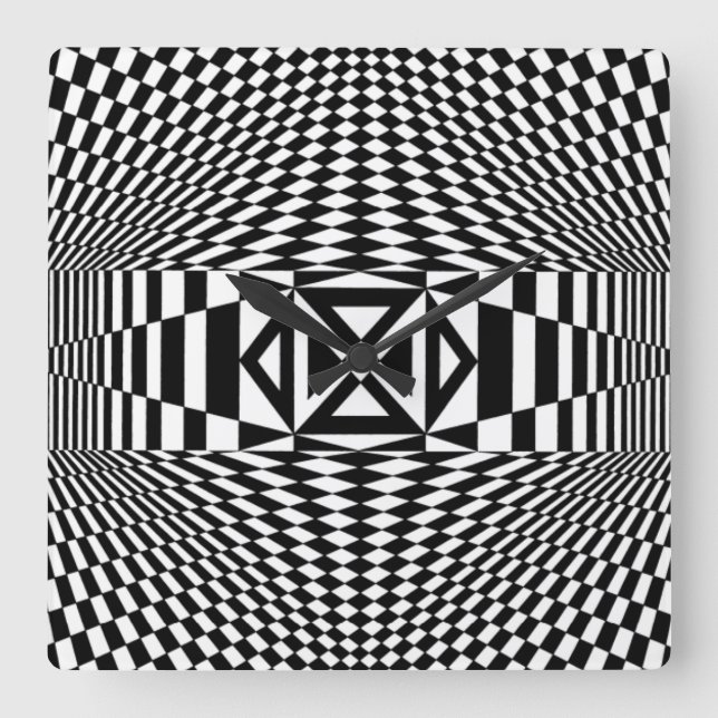 OP -Art #12 på Emporio Moffa Fyrkantig Klocka (Framsida)