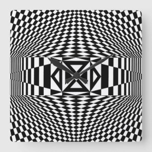 OP -Art #12 på Emporio Moffa Fyrkantig Klocka