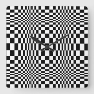 OP -Art #1 på Emporio Moffa Fyrkantig Klocka