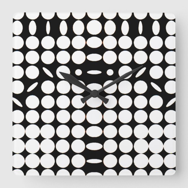 OP -Art #6 vid Emporio Moffa Fyrkantig Klocka (Framsida)