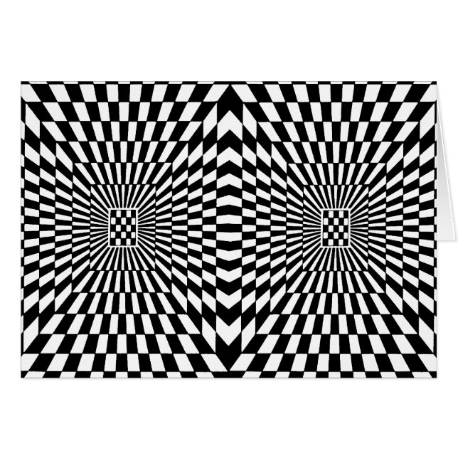 OP -Art #6 vid Emporio Moffa Hälsningskort (Framsidan Horizontal)