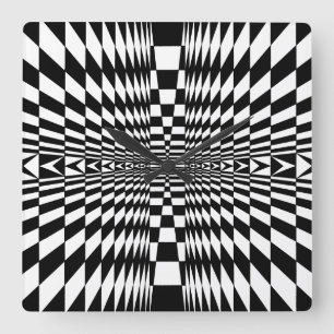 OP -Art #7 på Emporio Moffa Fyrkantig Klocka