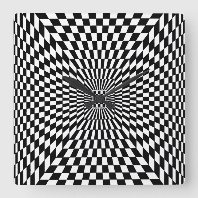 OP -Art #8 på Emporio Moffa Fyrkantig Klocka (Framsida)