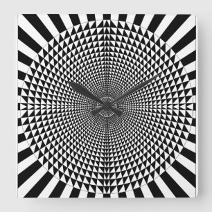 OP -Art #9 på Emporio Moffa Fyrkantig Klocka