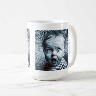 Op Art Baby Classic Mugg, 15 oz Kaffemugg