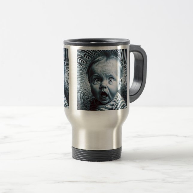 Op Art Baby Travel/Commuter Mugg, 15 oz Resemugg (Framsida höger)