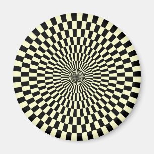 Op Art - Cream och Black Magnet