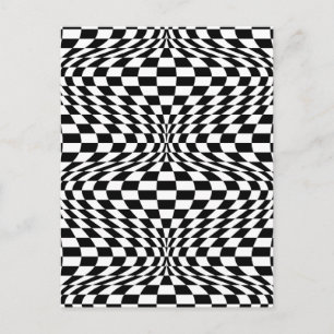Op Art-kontroller Vykort