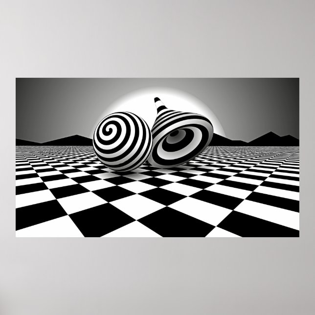 Op art liggande poster (Framsidan)