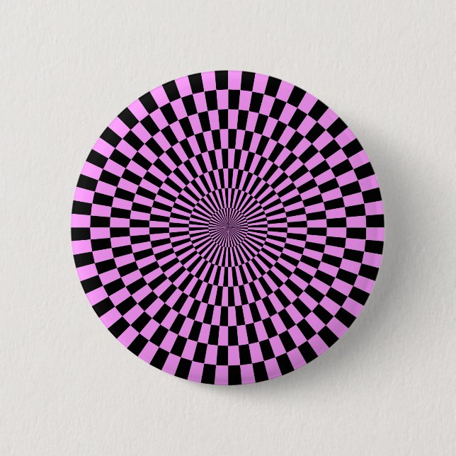 Op Art - Ljust Violet och Black Knapp (Framsida)