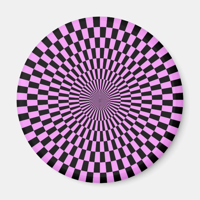 Op Art - Ljust Violet och Black Magnet (Framsidan)
