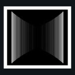 Op Art Lodrät Pub White on Black Progressive 01 Poster<br><div class="desc">Made med Op Art regler i åtanke.</div>