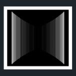 Op Art Lodrät Pub White on Black Progressive 01 Poster<br><div class="desc">Made med Op Art regler i åtanke.</div>