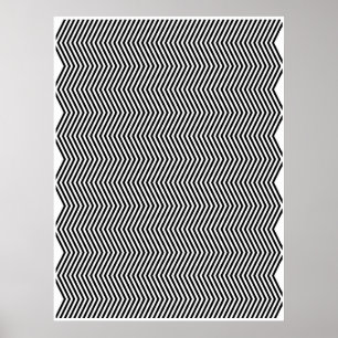 Op Art-Lodrät Zig Zag 2 Poster