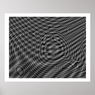 Op Art Random Moire Vågar 01 Poster