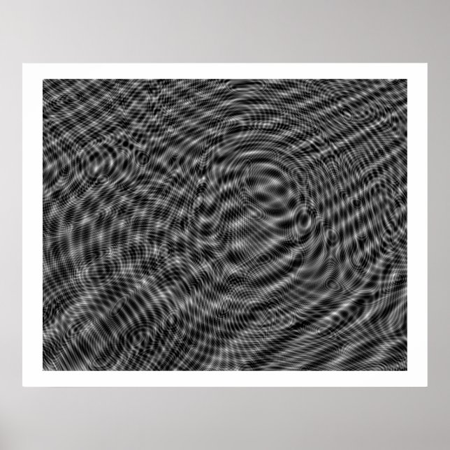 Op Art Random Moire Vågar 01 Poster (Framsidan)