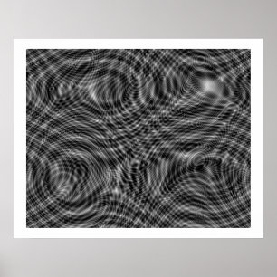 Op Art Random Moire Vågar 01 Seamless Poster