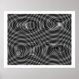 Op Art Random Moire Vågar 01 Seamless Poster