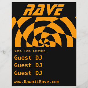 Op Art Rave Anpassad Flyer