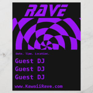 Op Art Rave Anpassad Flyer