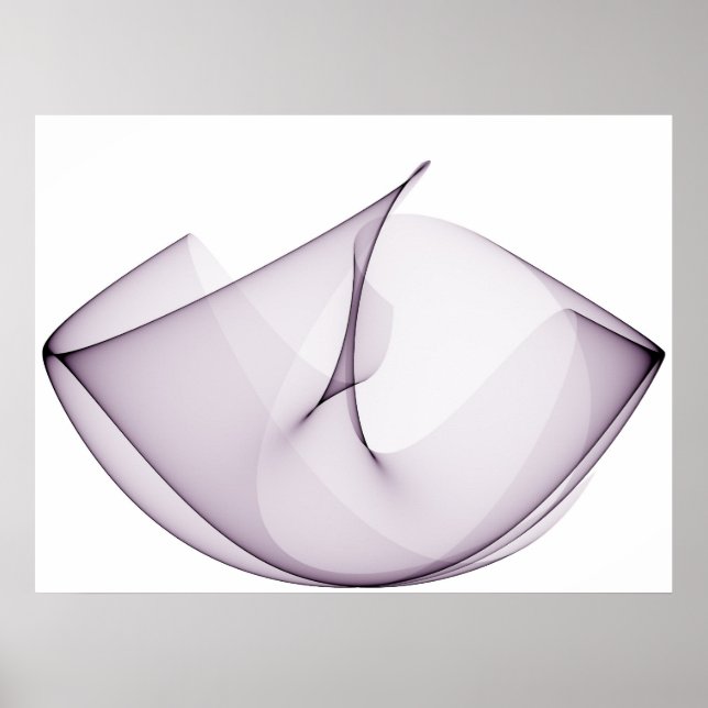 Op Art Sine Kurvor Three Violet Poster (Framsidan)