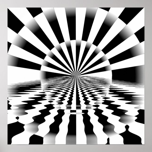 Op art solrise-poster poster (Framsidan)