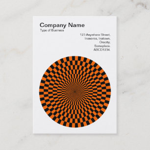 Op Art - Svart och Orange Visitkort