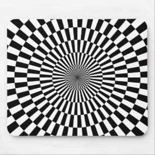 Op Art - Svartvit Musmatta