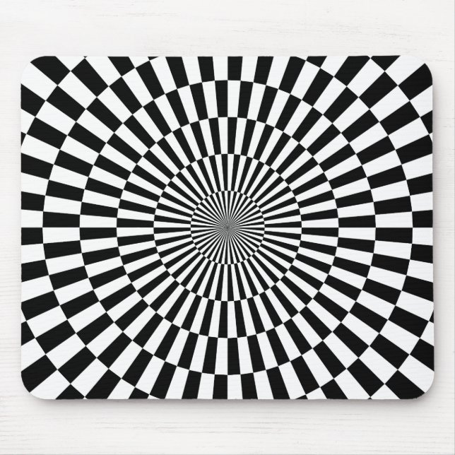 Op Art - Svartvit Musmatta (Framsidan)