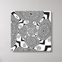 Op art svartvit snurra