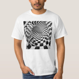 Op Art Tunnel Manar värde T-Shirt