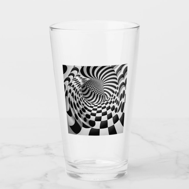 Op Art-tunnelns glastumlare Glaskopp (Framsida)