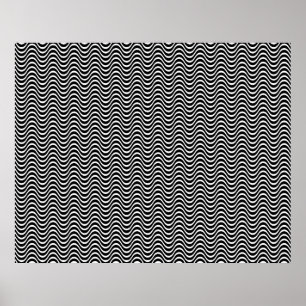 Op Art-Vågrät Vågar Black and White 01 Poster