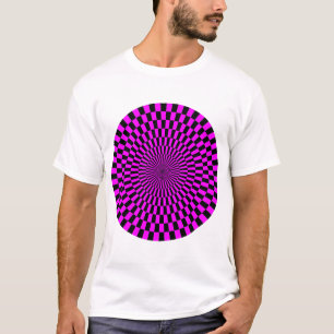 Op Art Wheel - Magenta och svart Tröja