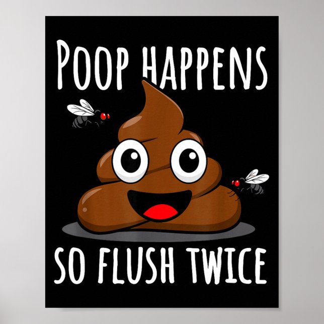 Op Happens So Fluwice Funny Toilet Humor  Poster (Framsidan)