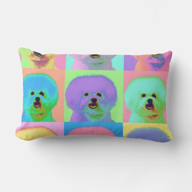 Op konst - Bichon Frise - Cody Lumbarkudde (Framsida)