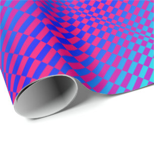 Op-Konst Rigel blått och fuschia Presentpapper