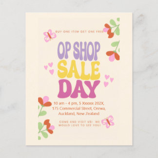 Op Shop rea-dags flyer