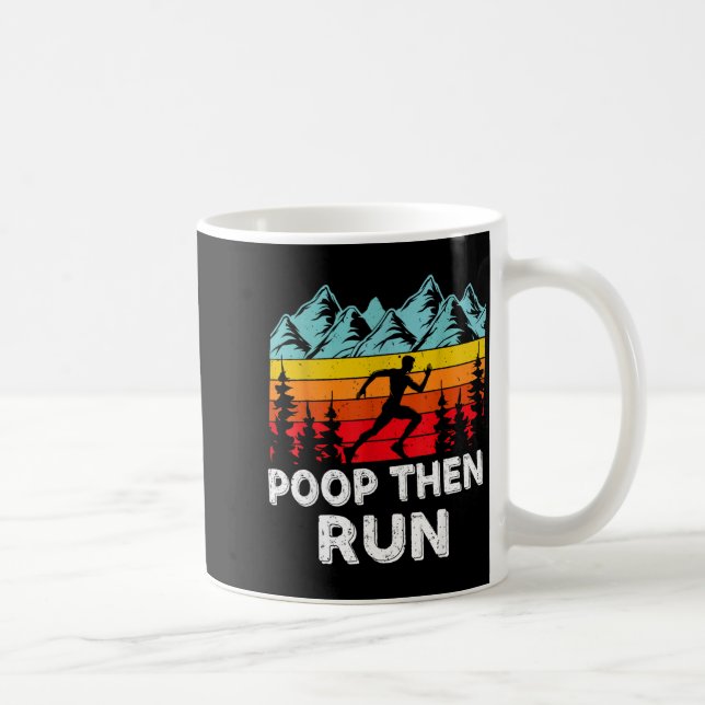 Op Then Run Funny Running Quotes For Marathon Runn Kaffemugg (Höger)