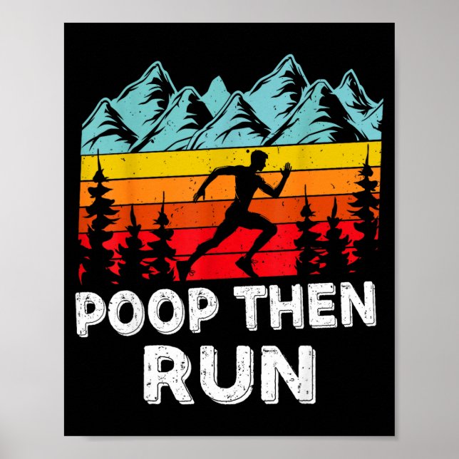 Op Then Run Funny Running Quotes For Marathon Runn Poster (Framsidan)