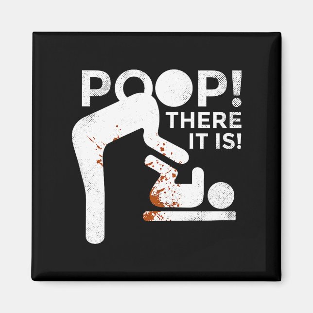 Op There It Is Mom Dad Baby Diaper Changing Funny  Magnet (Framsidan)