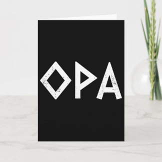 Opa Ancient Greek Pride Greek Flag Funny Greek Par Kort