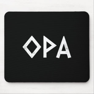 Opa Ancient Grekiska Pridet Grekiska Flagga Funny Musmatta