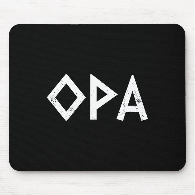 Opa Ancient Grekiska Pridet Grekiska Flagga Funny  Musmatta (Framsidan)