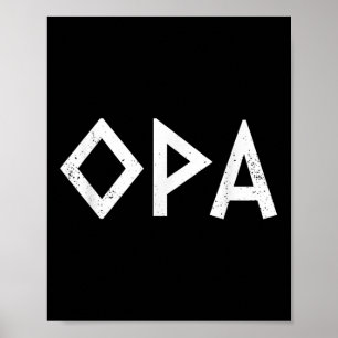 Opa Ancient Grekiska Pridet Grekiska Flagga Funny Poster