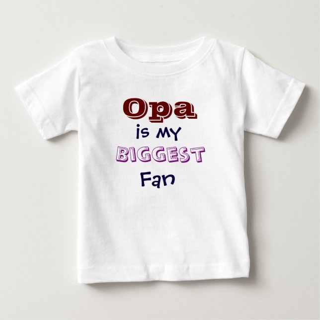 Opa är min största fläkt Infant Småbarn T-Shirt (Framsida)