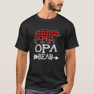 Opa Bear jul jul Pajama Red Play Buffalo Family T Shirt